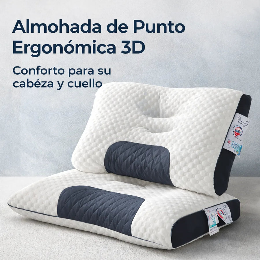 Almohada Ortopédica Cervical 3D — Alivia el Dolor de Cuello y Corrige tu Postura