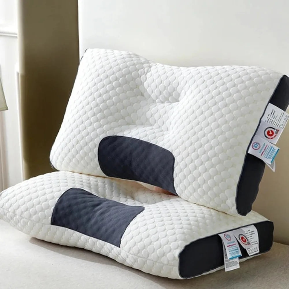 Almohada ortopédica en la cama