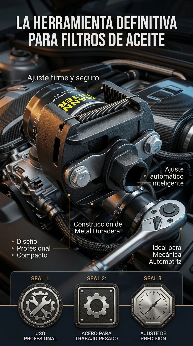 Filter Force — Llave Universal para Filtros de Aceite · Agarre Profesional 🔧