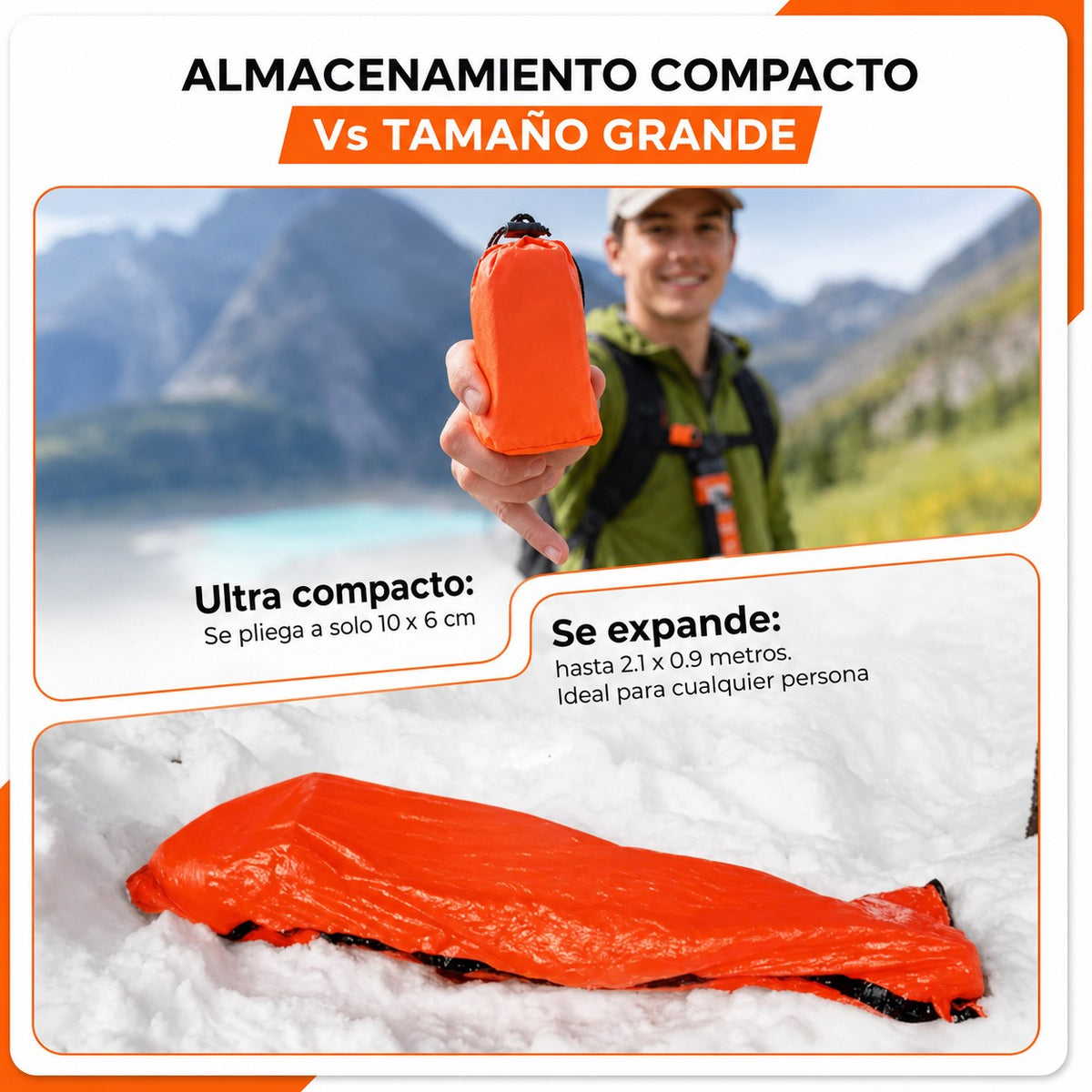 Bolsa de Dormir de Emergencia — Manta Térmica de Supervivencia 🔥 2