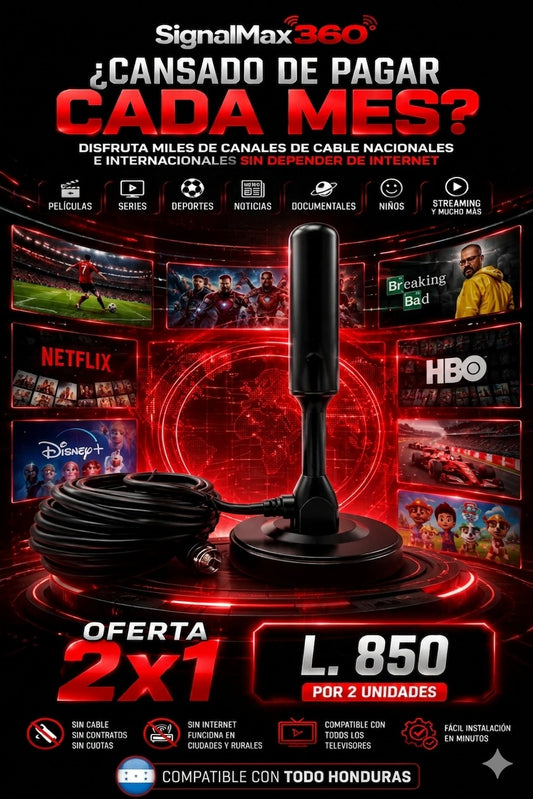 Antena Digital HD 4K — Canales Gratis sin Pagar Cable 📺