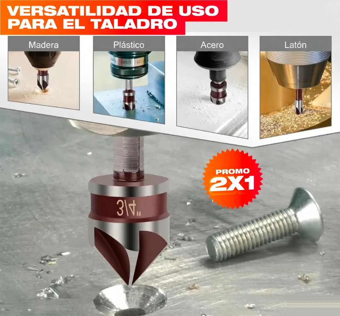 Promo 2x1 Set Brocas Avellanadoras — 10 Piezas