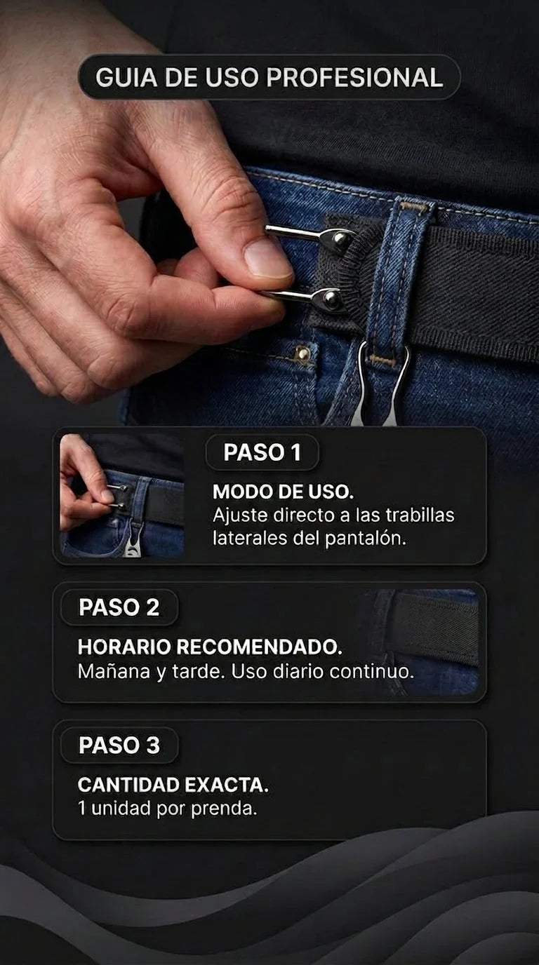 Cinturón Elástico Invisible Sin Hebilla 👖 Pack x2