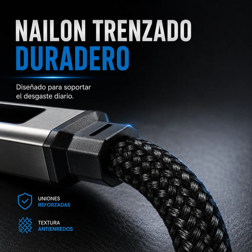Cable Universal 4 en 1 🔌 Tipo Llavero con Pantalla Digital