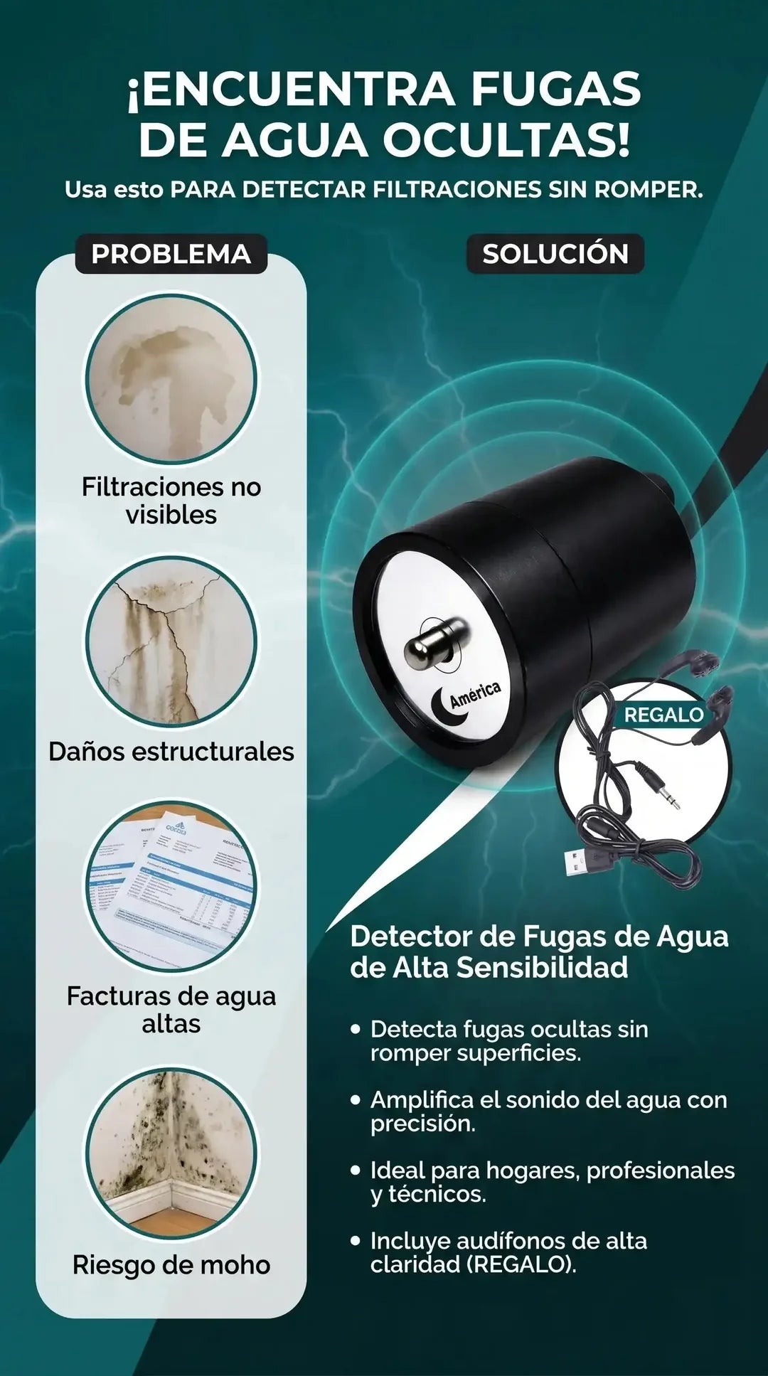 Detector de Fugas de Agua por Sonido 🔊 Sin Romper Paredes