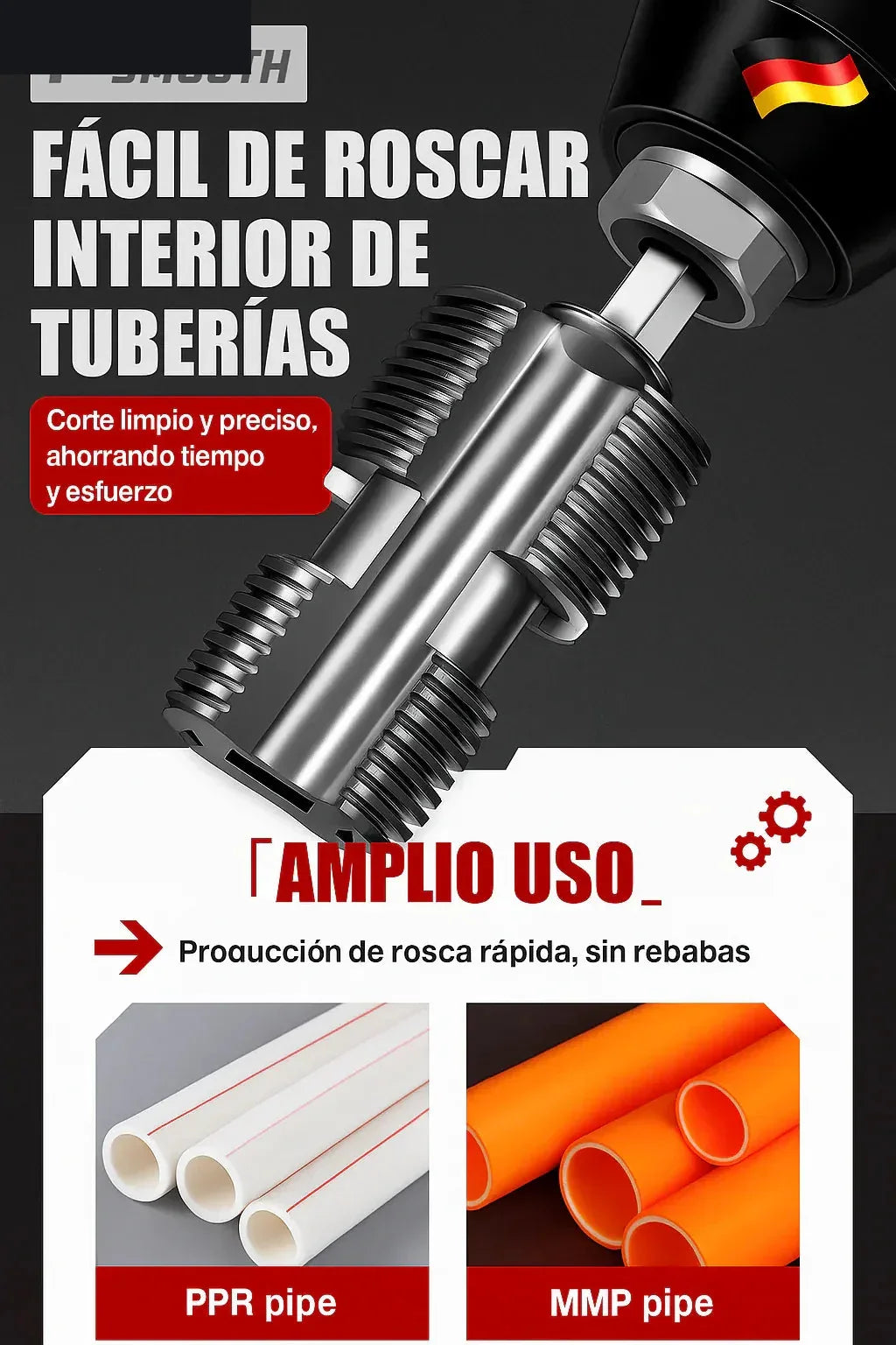 Roscador para Tubería PVC/PPR 🔧 Set x2 Piezas · Oferta 2x1