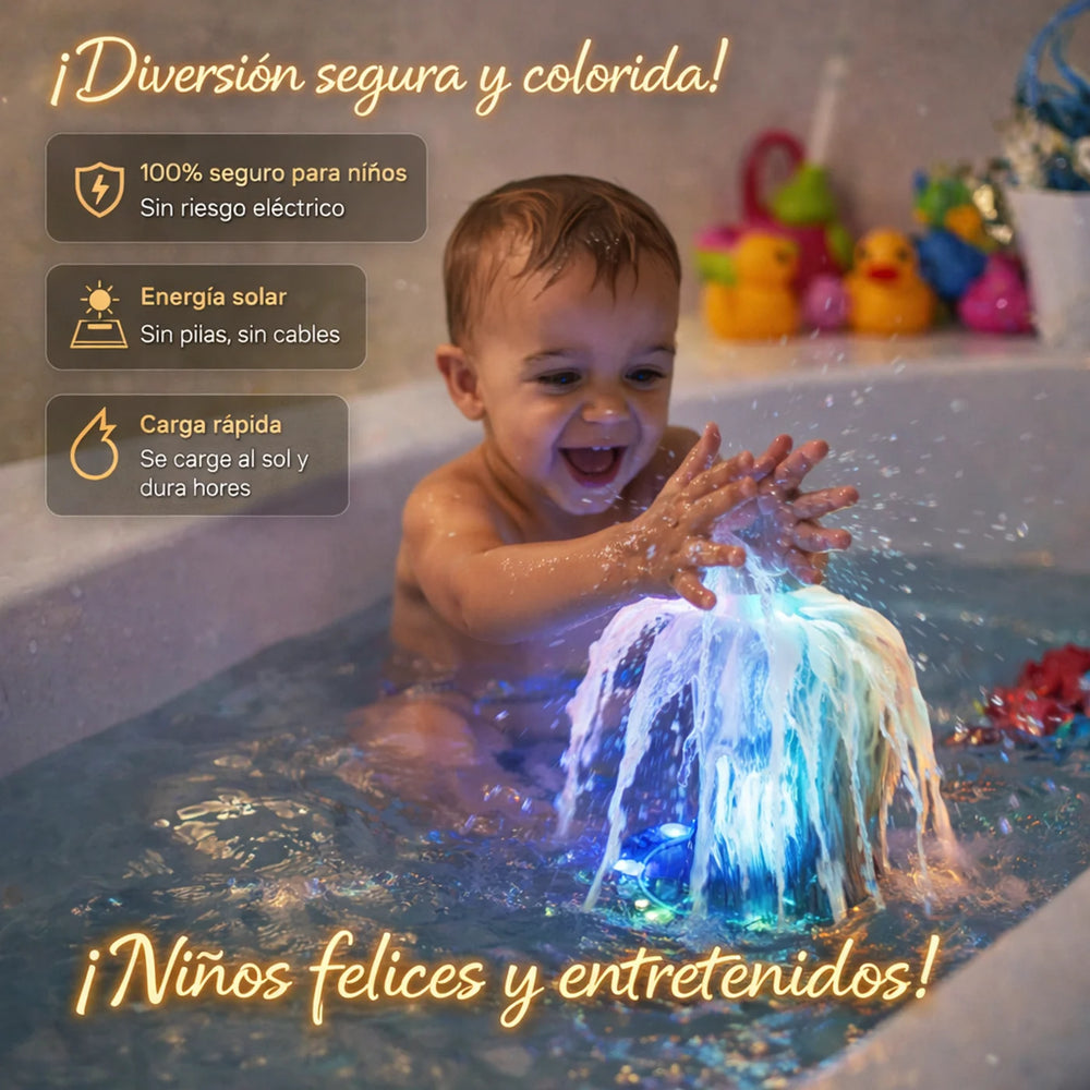 Fuente solar segura para niños