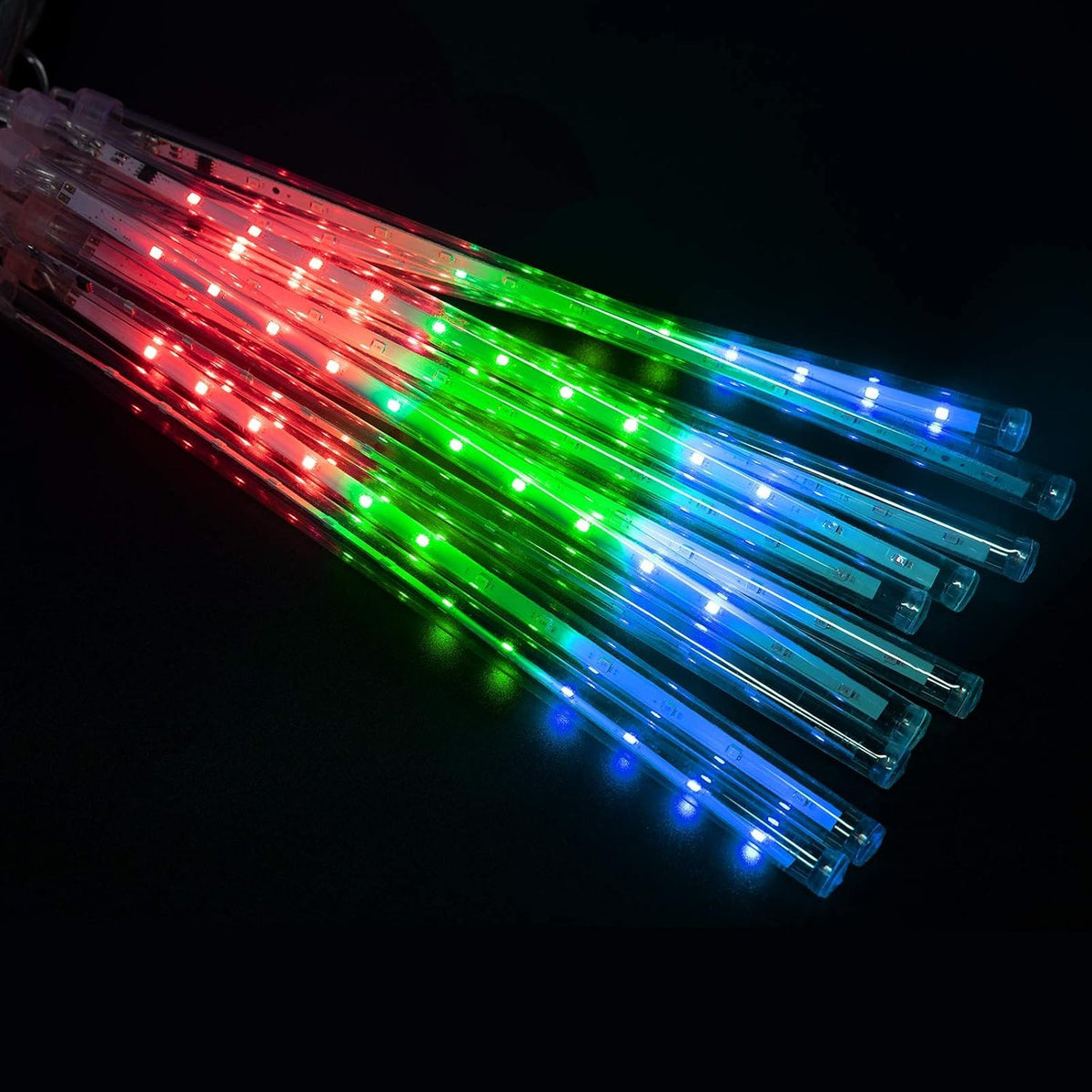 Luces Meteoro Lluvia de Estrellas 3 m ✨ 8 Tubos LED para Balcón y Fachada — 4