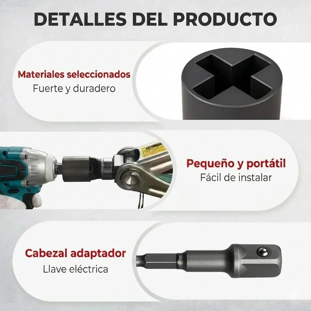 Set x3 Adaptador de Gato para Taladro — Subí el Carro sin Manivela 🔧 — 2