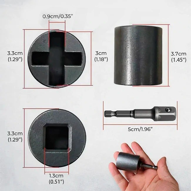 Set x3 Adaptador de Gato para Taladro — Subí el Carro sin Manivela 🔧 — 4
