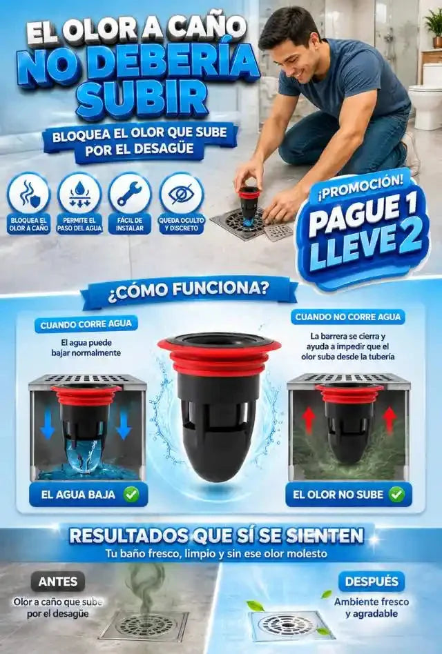 Tapón Antiolor para Desagüe SifonBlock — Pack de 2