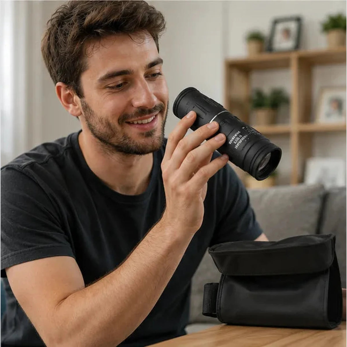 Telescopio Monocular Visión HD 🔭 Hasta 8 km · Soporte para Celular